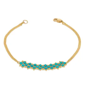 Petite Woven Bracelet in Turquoise