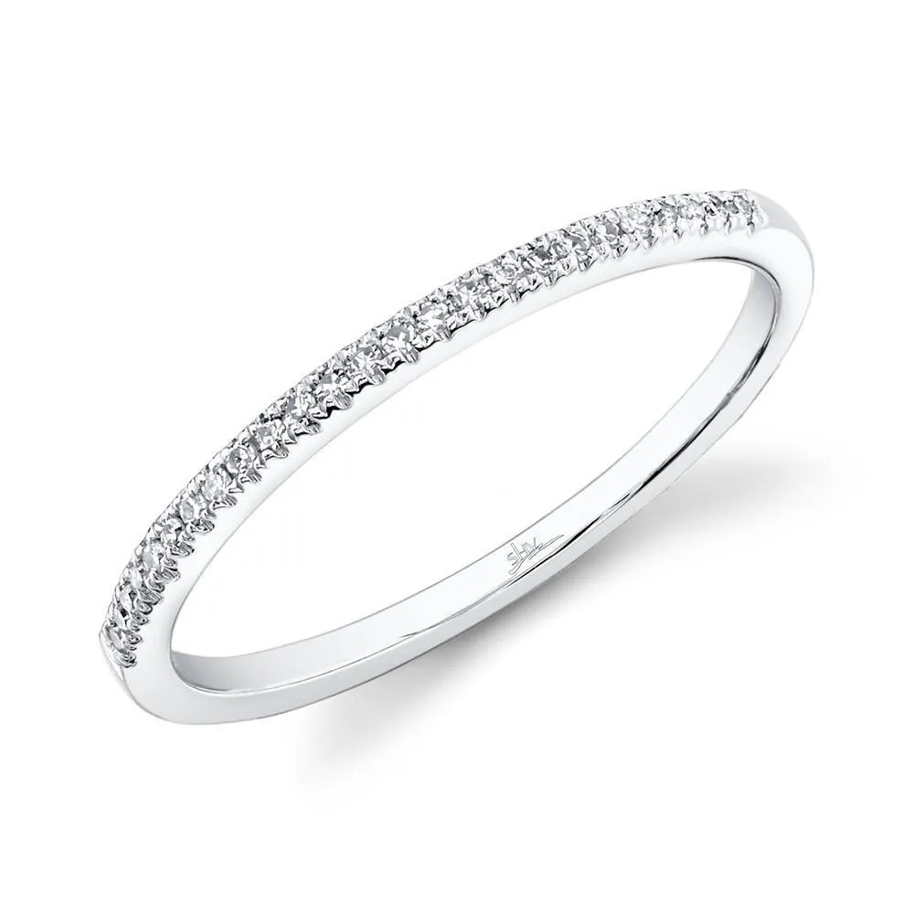 0.08ctw Diamond Band Ring, 14K White Gold