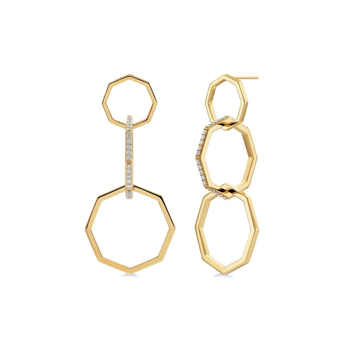 0.96ctwDiamond  Octave Drop Earrings