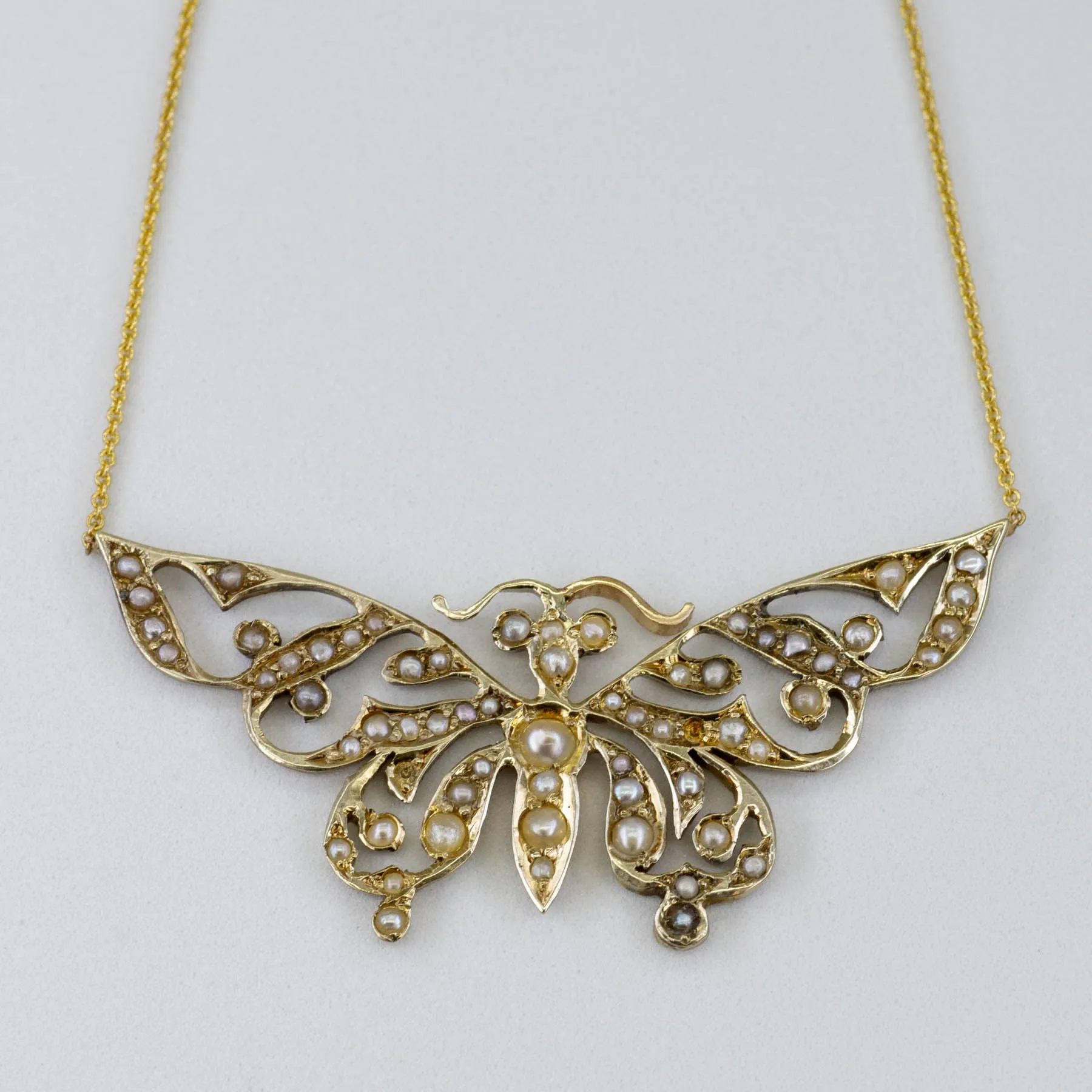 '100 Ways' Pearl Butterfly Necklace | 19.5" |