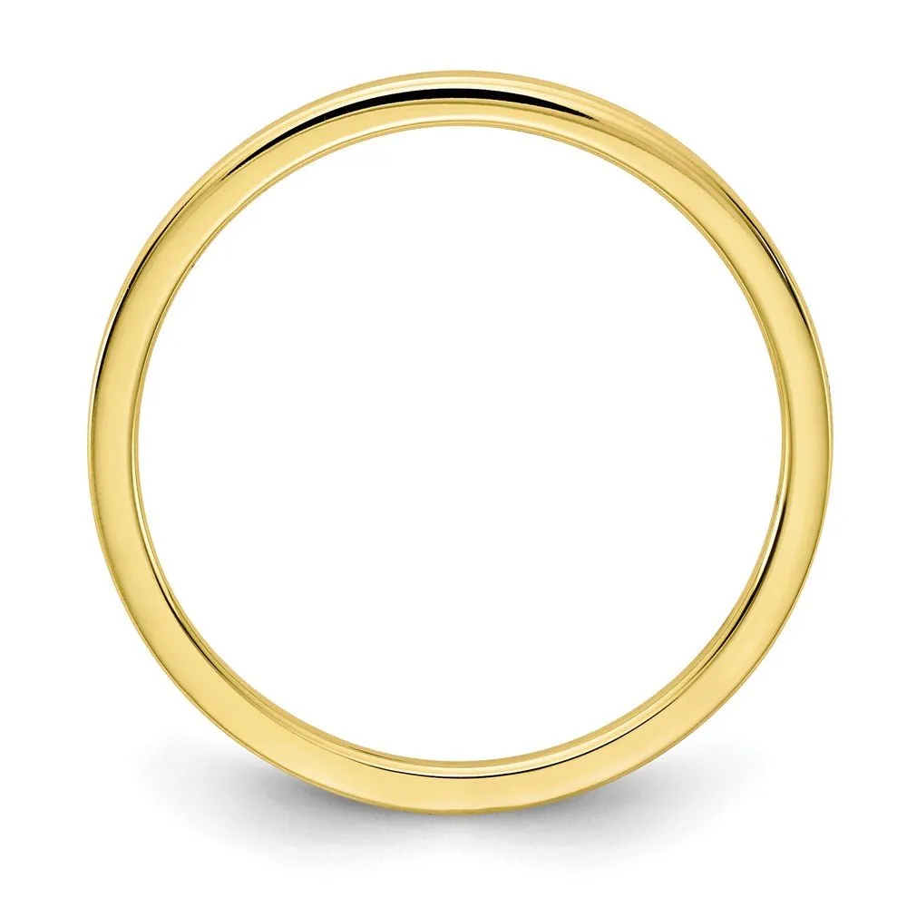 1.2mm 10k Yellow Gold Polished Flat Stackable Band