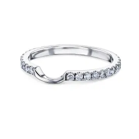 1/3ct TW Diamond Notched Gold Wedding Band - 62398 Series