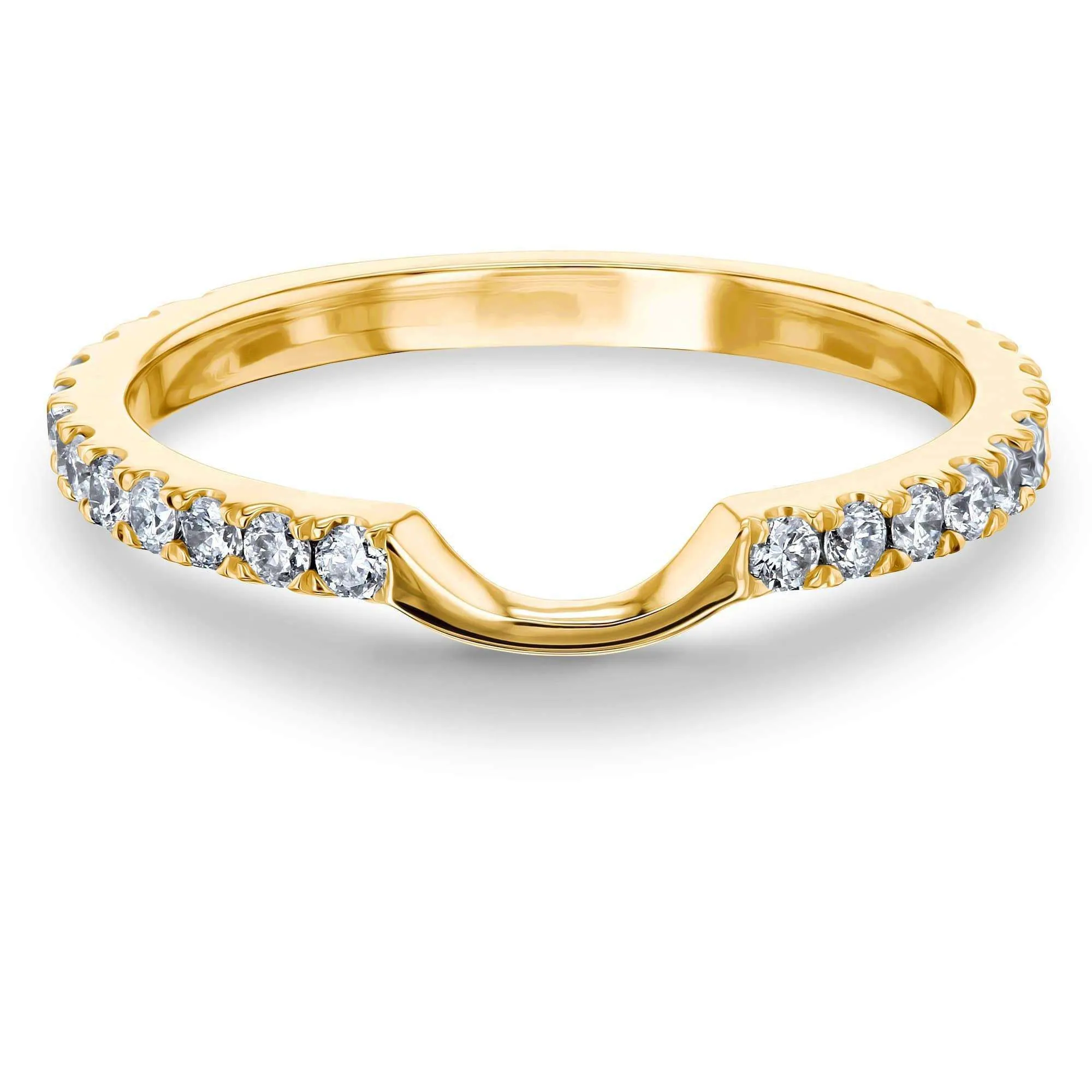 1/3ct TW Diamond Notched Gold Wedding Band - 62398 Series