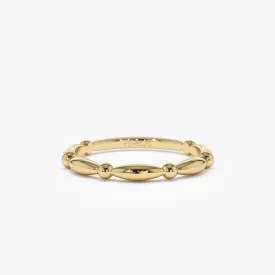 14K Cute Bead Stacking Band