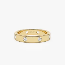 14k Full Eternity Flush Setting Round Diamond Band