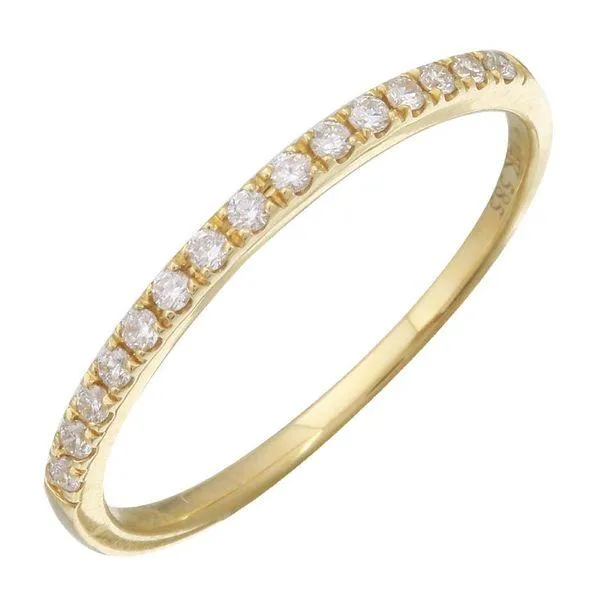 14K Pave Diamond Stackable Band