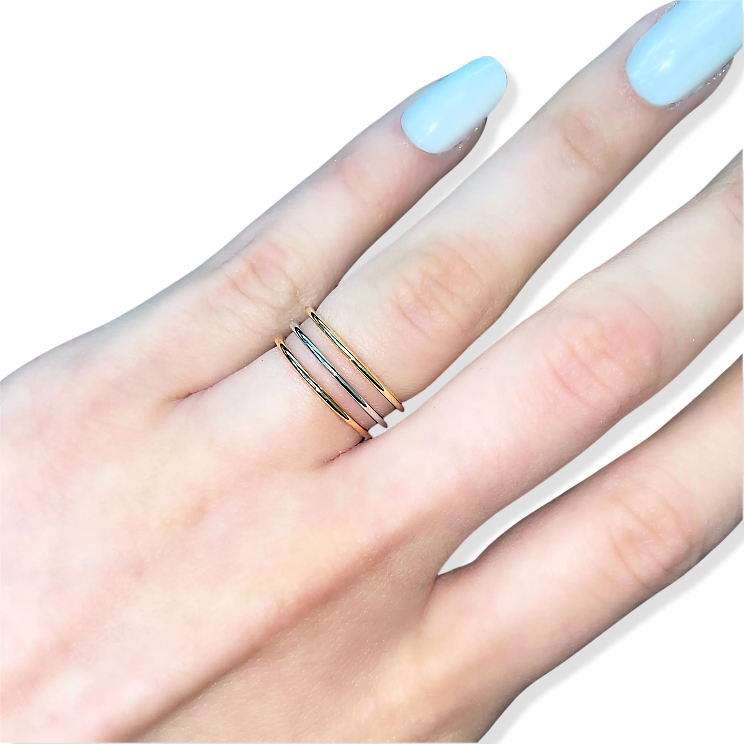 14K Rose Gold 1.2MM Stackable Band