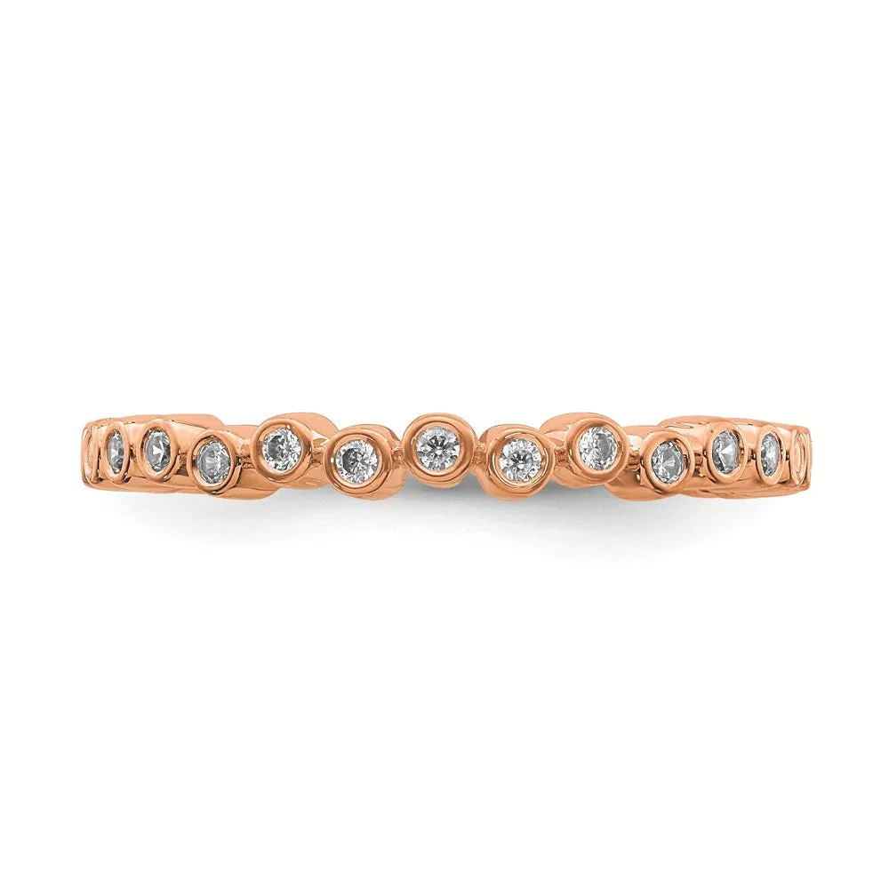 14k Rose Gold Stackable Expressions Diamond Ring | SK2099