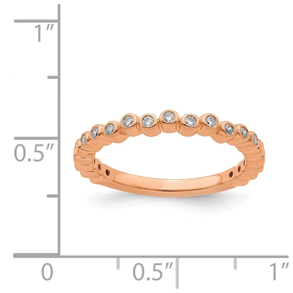 14k Rose Gold Stackable Expressions Diamond Ring | SK2099