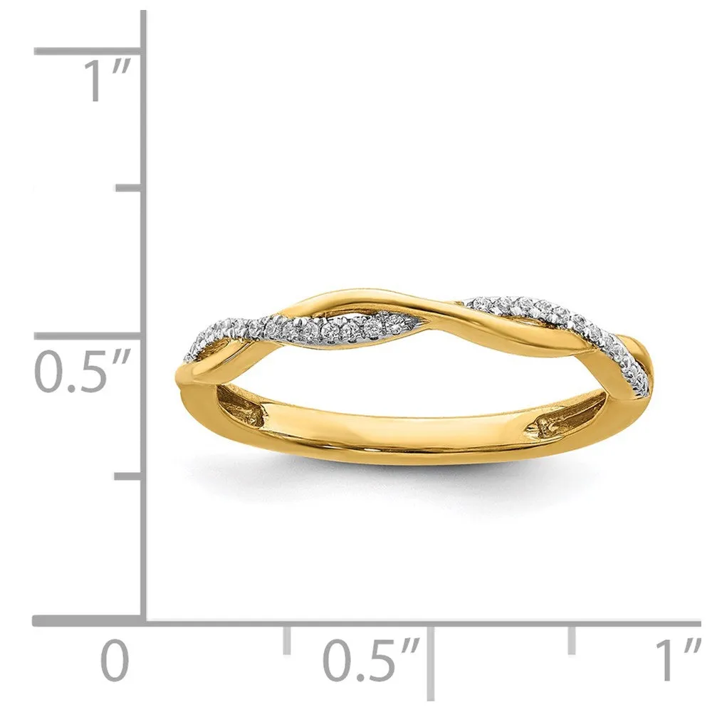 14k Stackable Expressions Diamond Twist Ring | SK2100