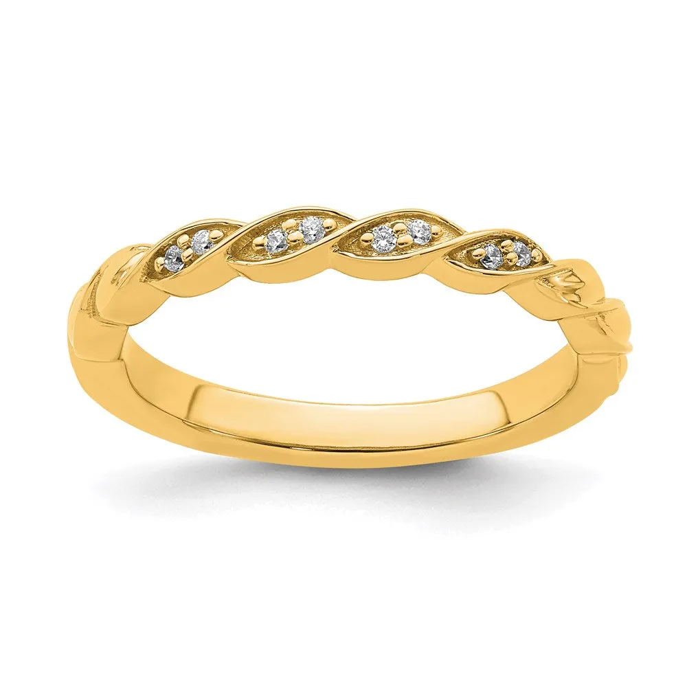 14k Stackable Expressions Diamond Twist Ring | SK2106