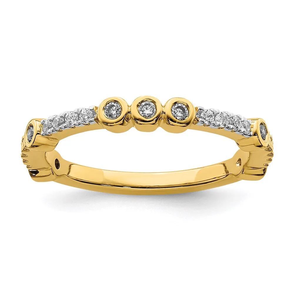 14k Stackable Expressions White Topaz and Diamond Ring | SK2067