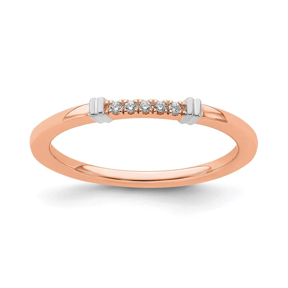 14k Two-Tone Stackable Expressions Diamond Ring | SK2091