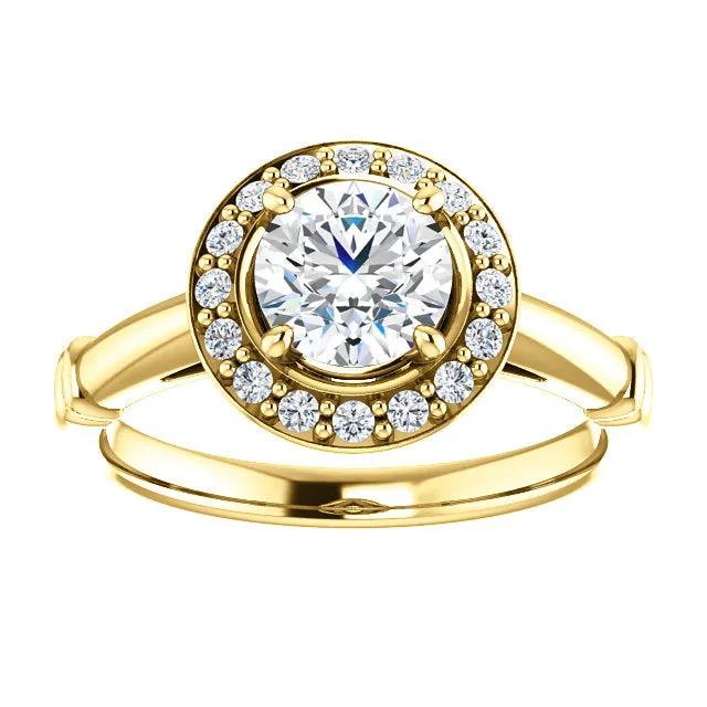 14K Yellow 6mm Round Engagement Ring 122177:241:P