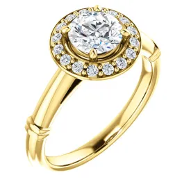 14K Yellow 6mm Round Engagement Ring 122177:241:P