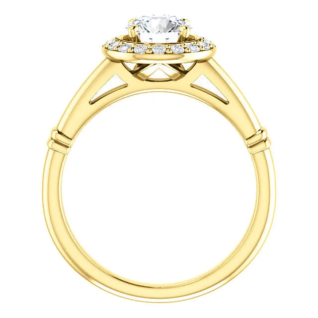 14K Yellow 6mm Round Engagement Ring 122177:241:P