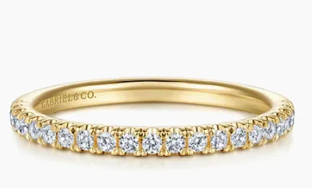 14K Yellow Gold Diamond Matching Wedding Band