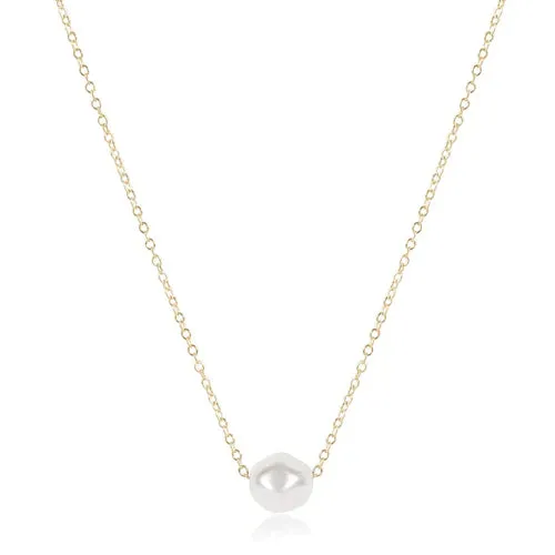 16" Gold Admire Pearl Necklace