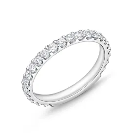 18K WHITE GOLD ODESSA 3/4 DIAMOND BAND .79CT