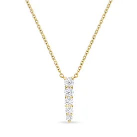 18K YELLOW GOLD IDENTITY DIAMOND NECKLACE .27CT