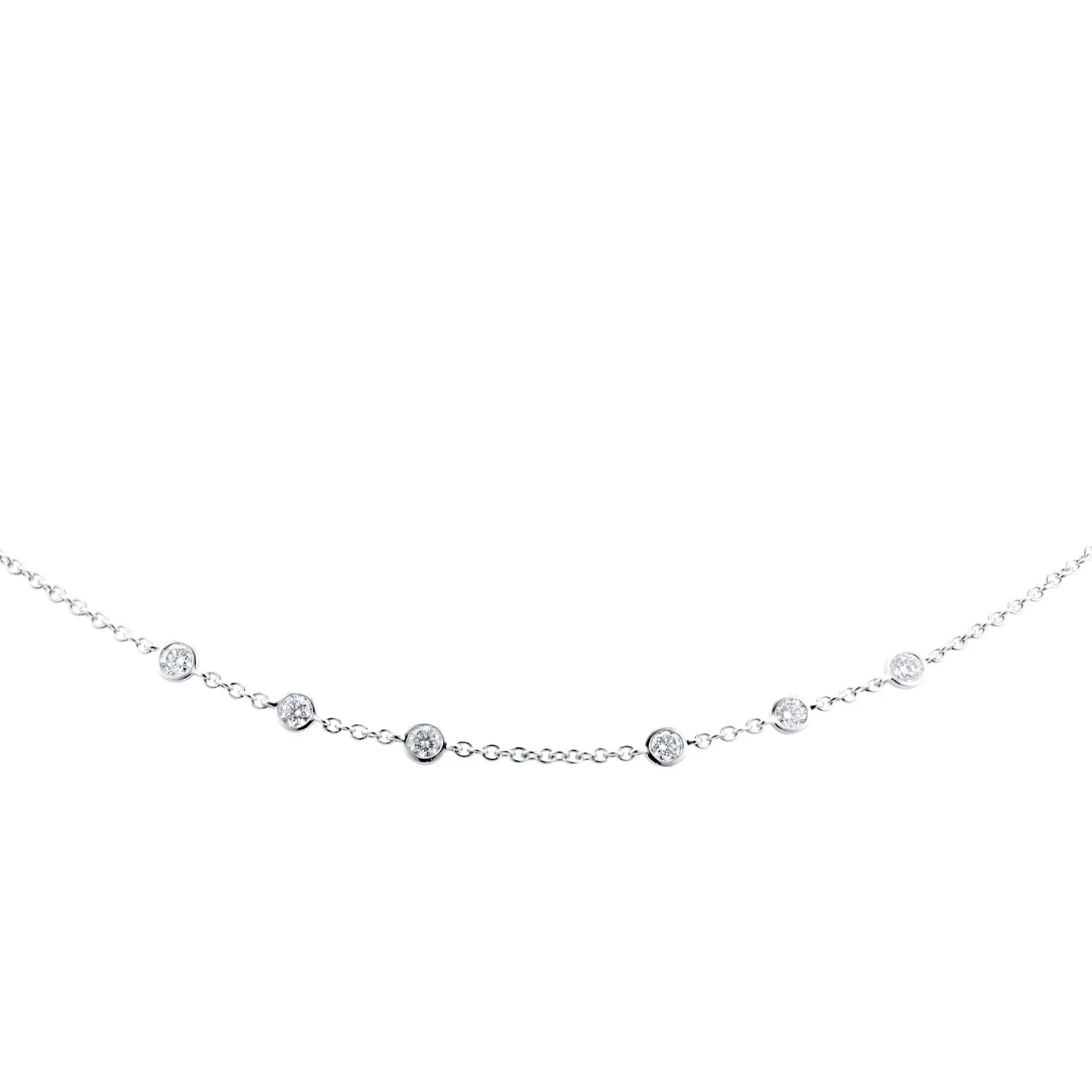 18KW DIAMOND CASCADE DIAMOND NECKLACE .72CT