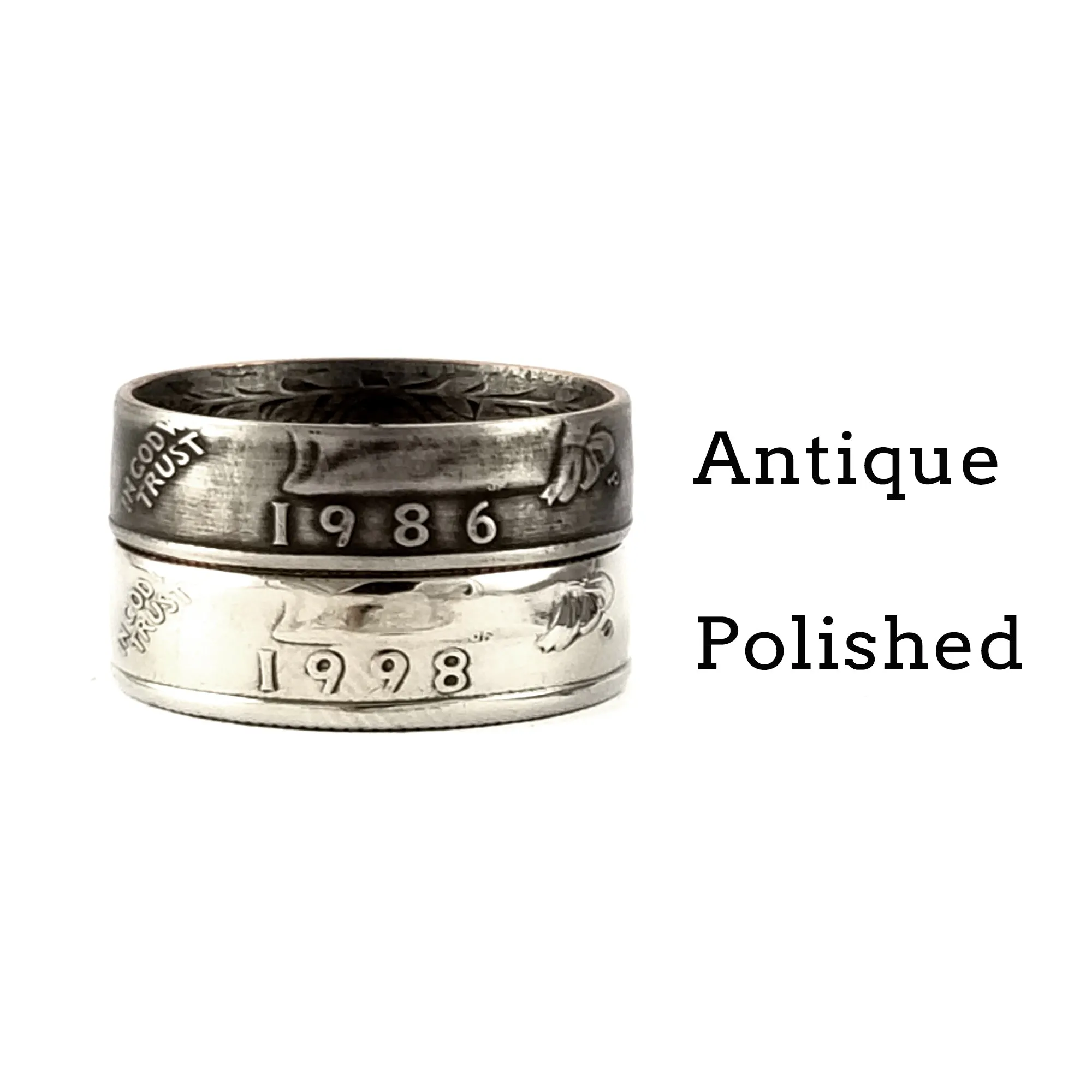 1968 Washington Quarter Coin Ring