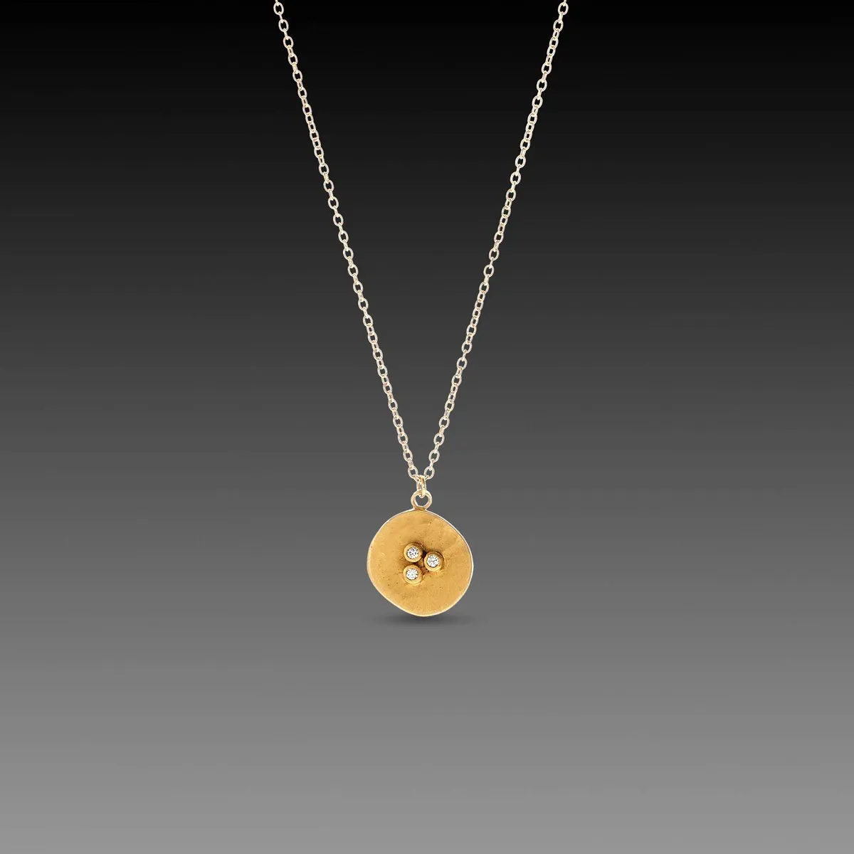 22k Bud Necklace with Diamonds