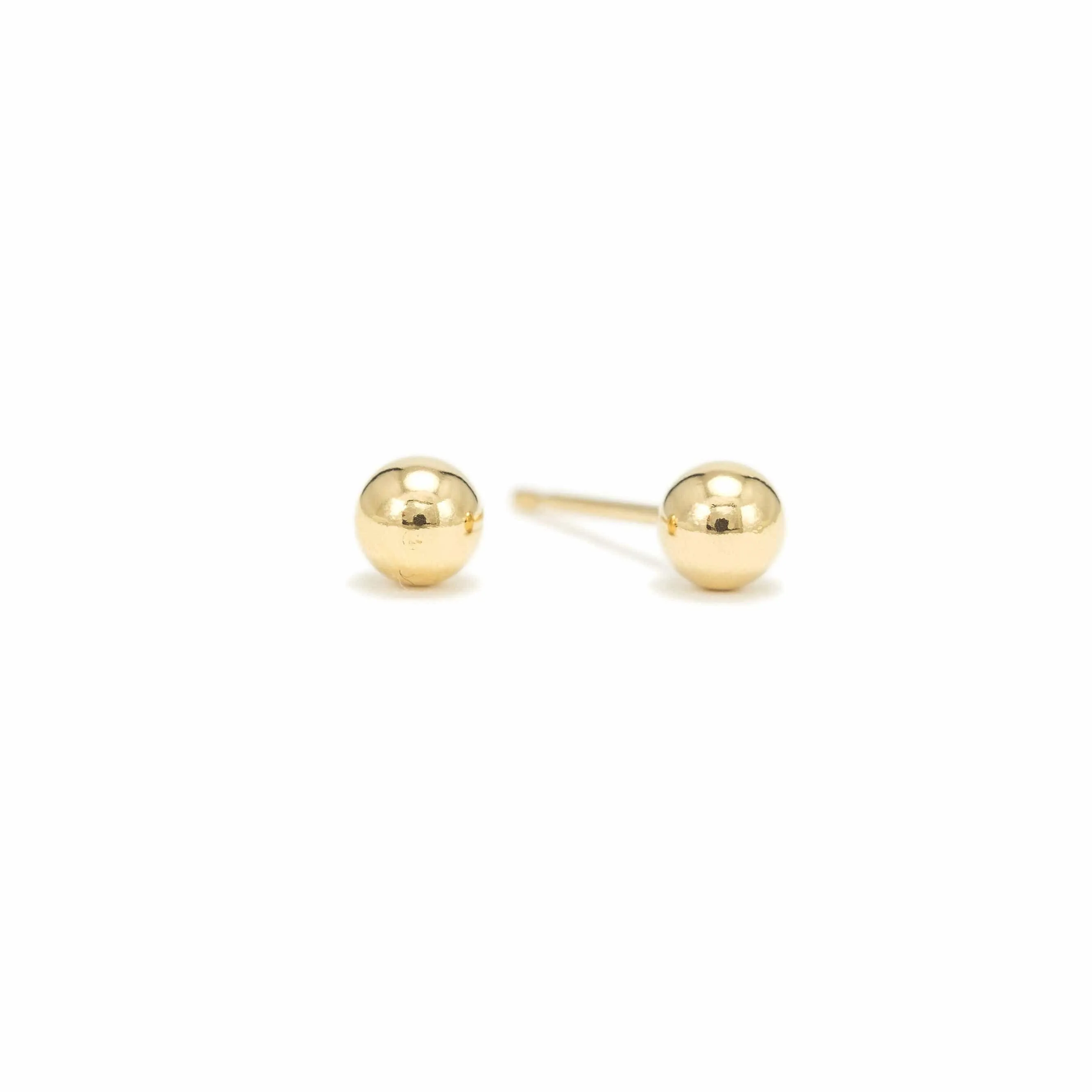 4mm Ball Gold-Filled Stud Earrings