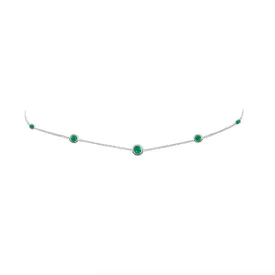 5 Emerald Orbit Bezel Choker | Ready to Ship