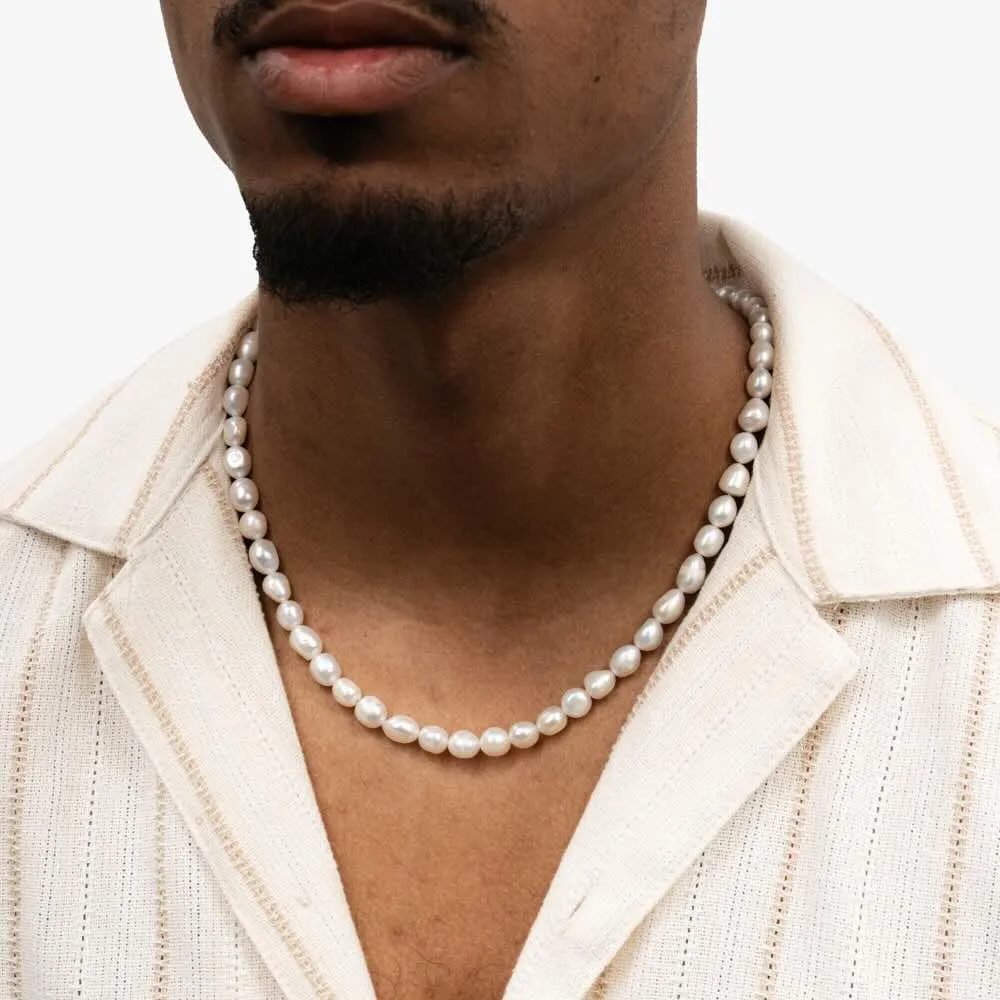 6MM Oval Pearl Necklace