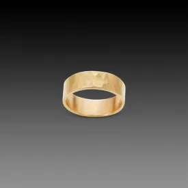 7mm Hammered Gold Band