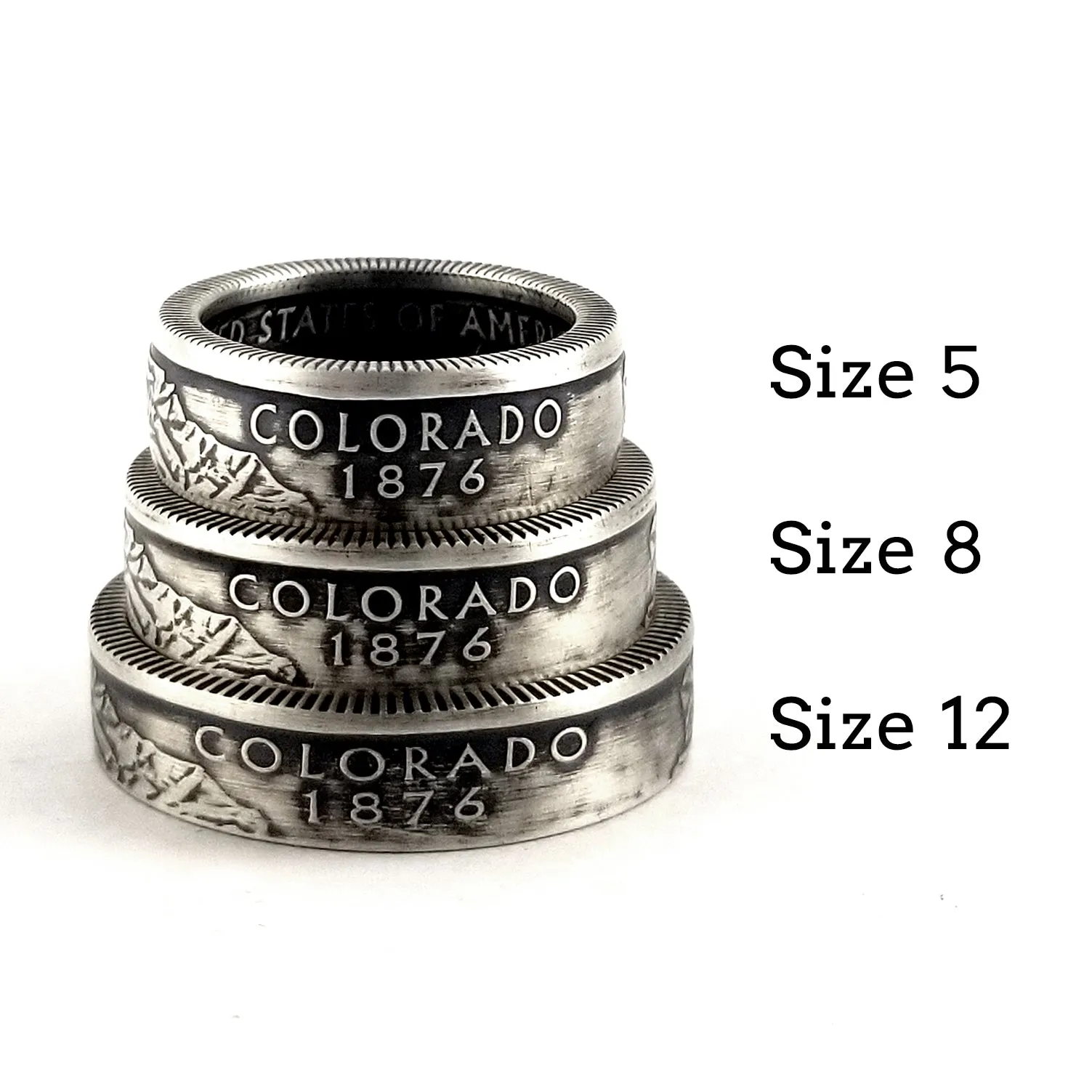 90% 1999-2008 Silver State Quarter Coin Ring - Wholesale