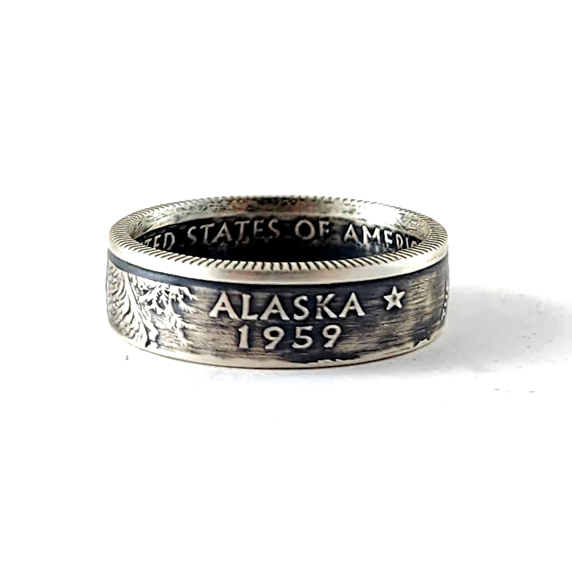 90% Silver Alaska Quarter Ring