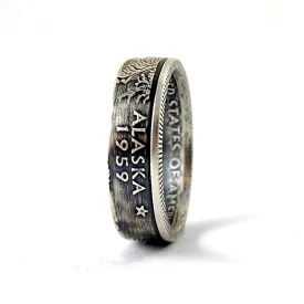 90% Silver Alaska Quarter Ring