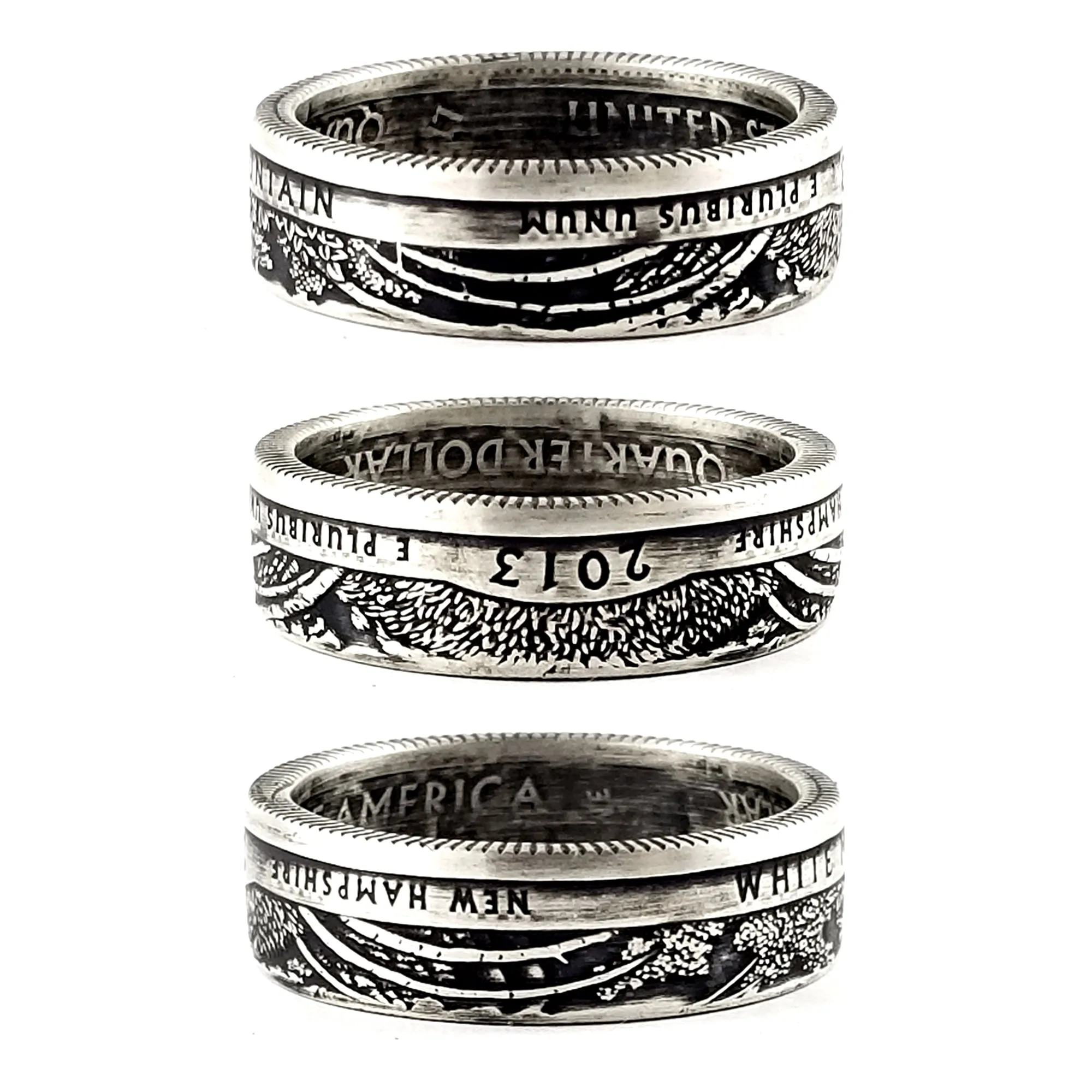 90% Silver White Mountain National Park Quarter Ring