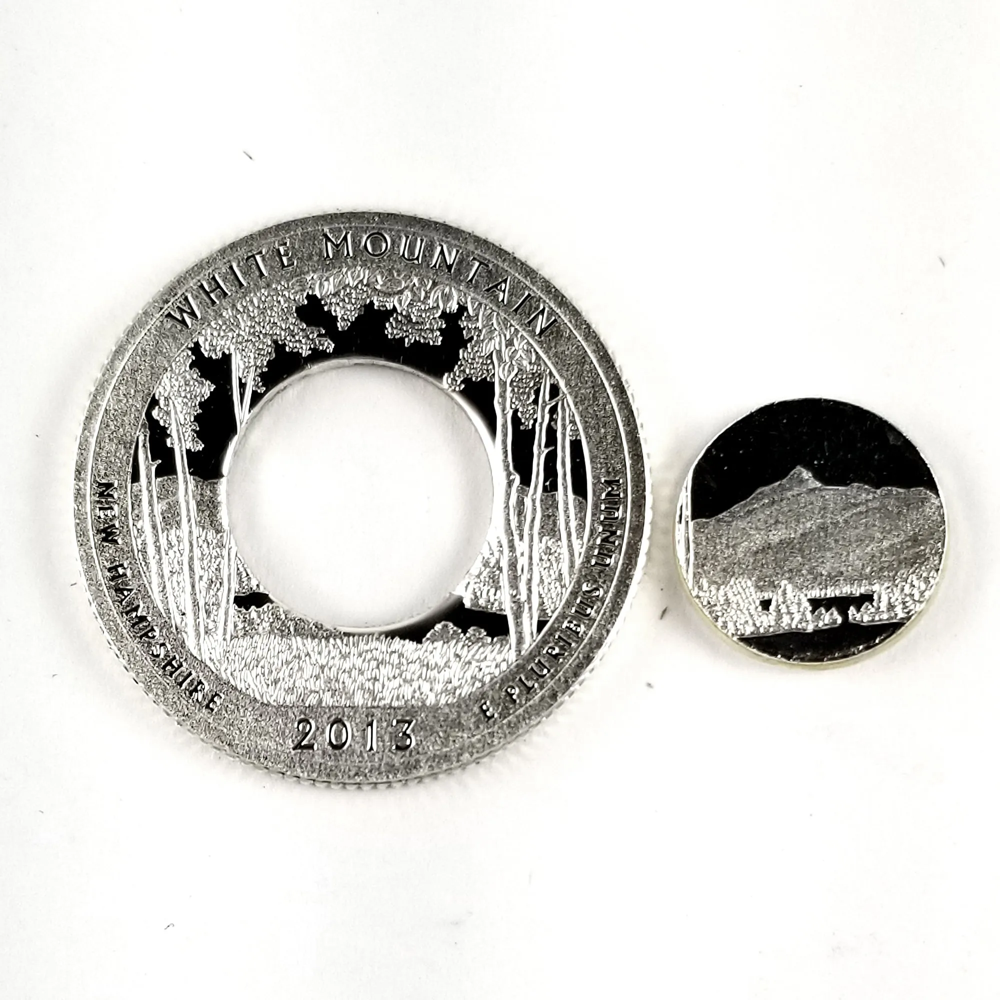 90% Silver White Mountain National Park Quarter Ring