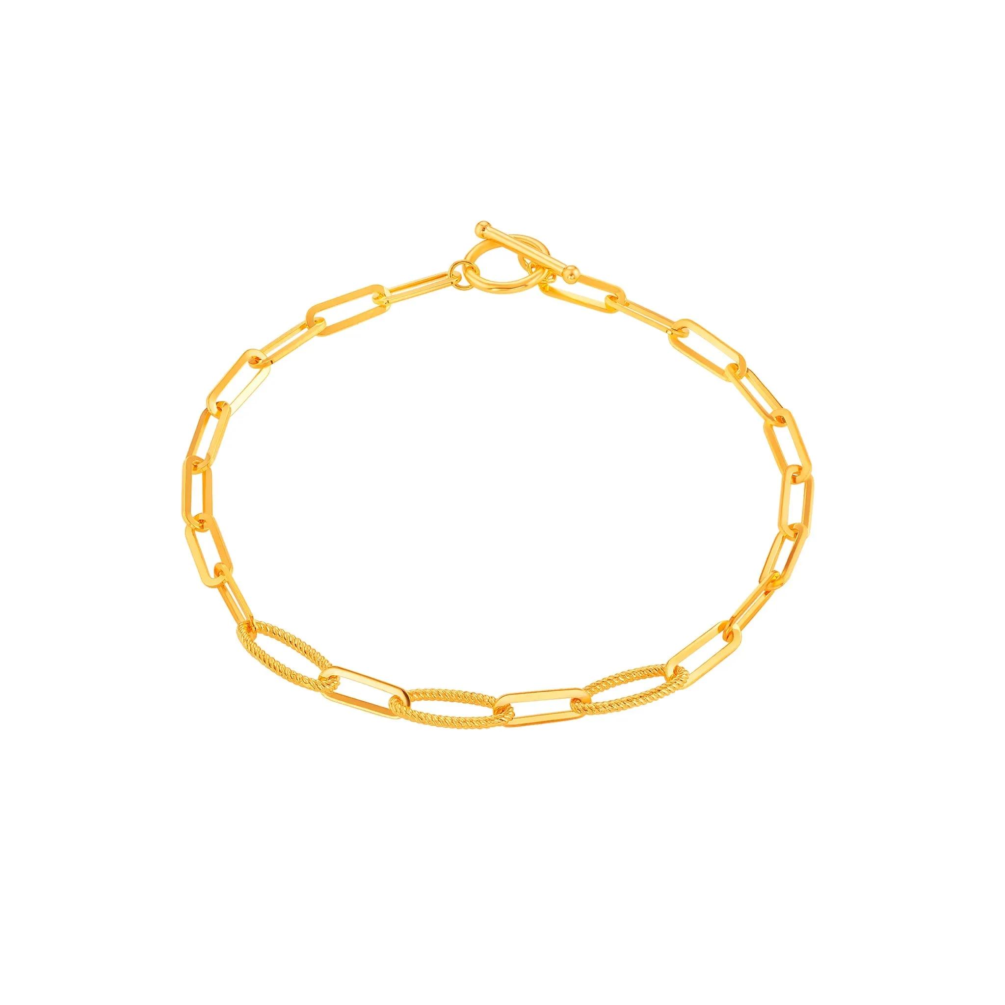 916 Gold T-Hook Link Bracelet