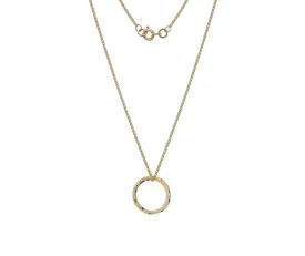 9ct Yellow Gold Circle Necklace