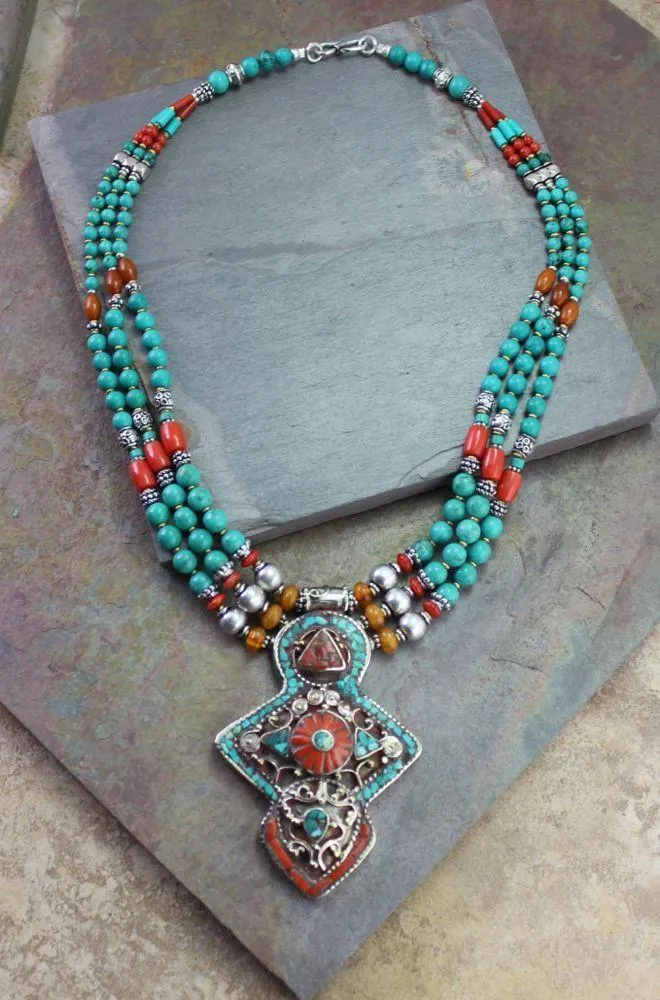 A Bold Tibetan Statement Necklace