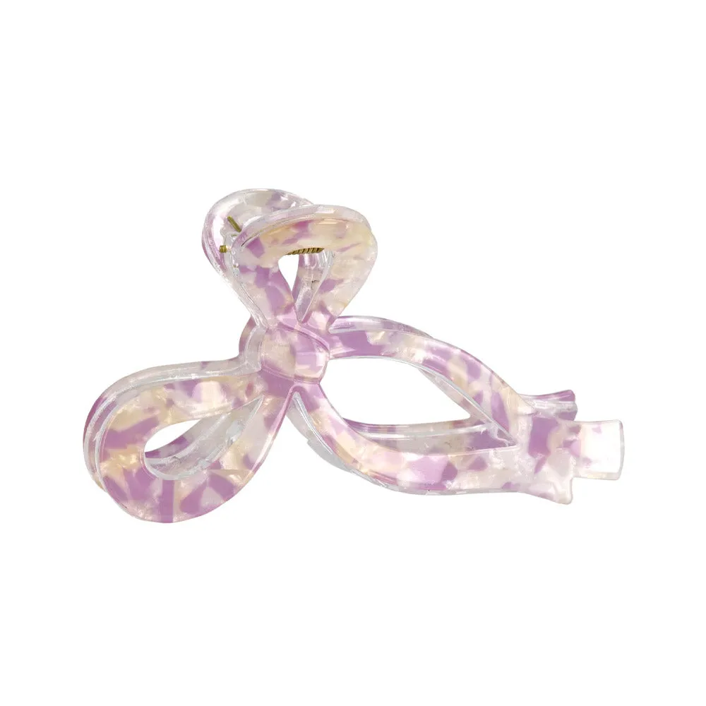 Acrylic Marble Bow Hair Claw