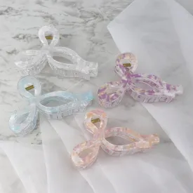 Acrylic Marble Bow Hair Claw