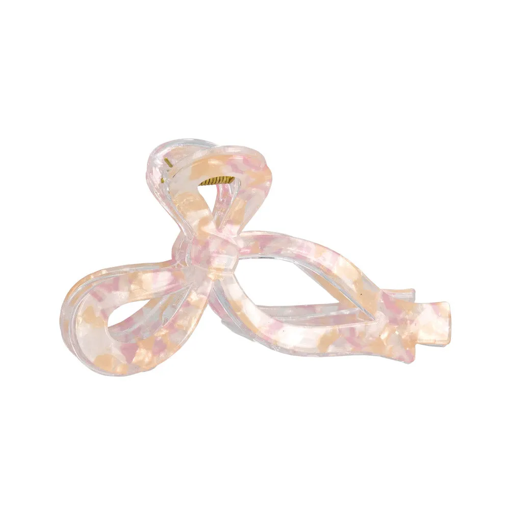 Acrylic Marble Bow Hair Claw