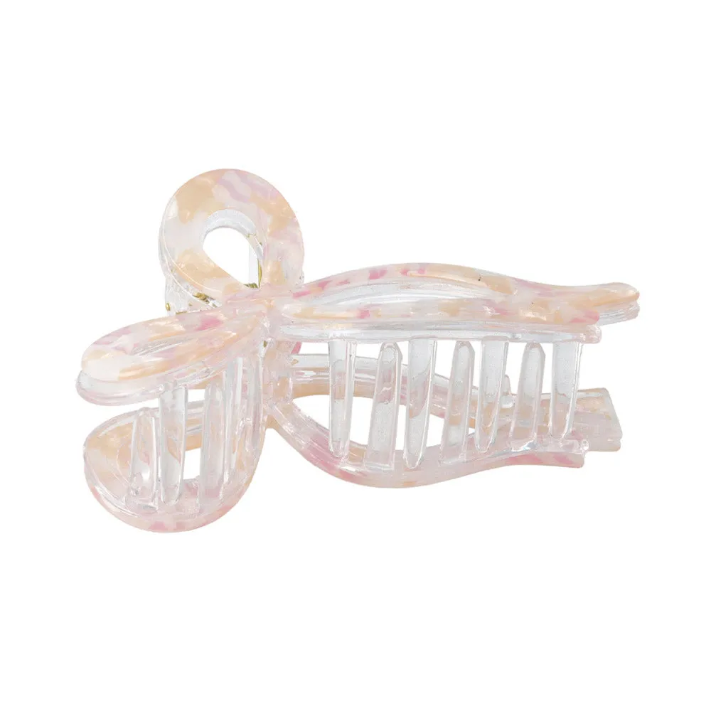 Acrylic Marble Bow Hair Claw