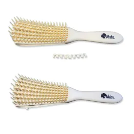 Afabs® Detangler brush | Detangling brush | Comb for curls | Afro hair brush | Pastel Yellow