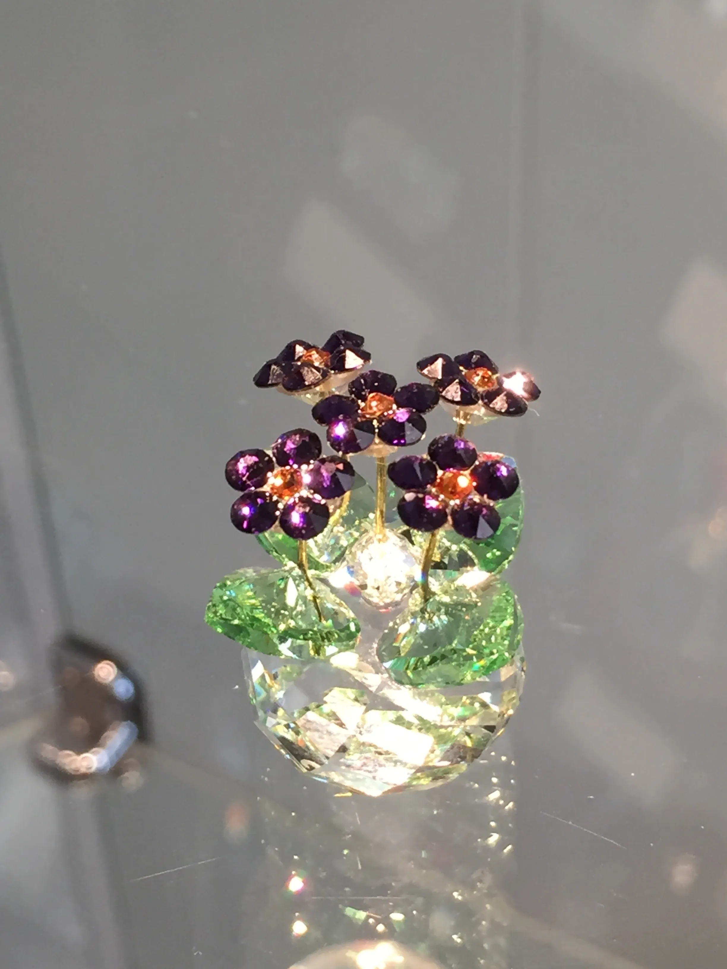 African Violet Crystal Figurine