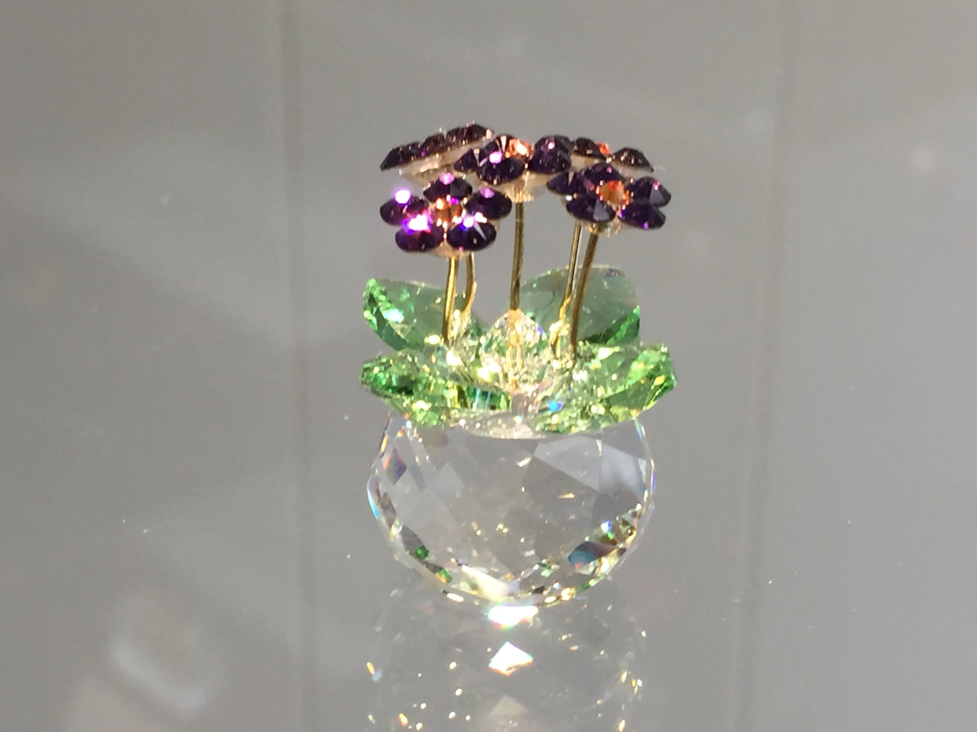 African Violet Crystal Figurine