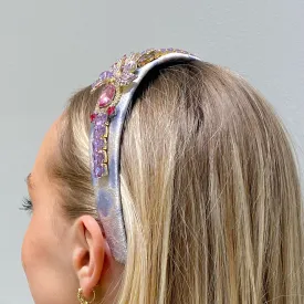 Allison - Crystal drop bow Diadem Rosa