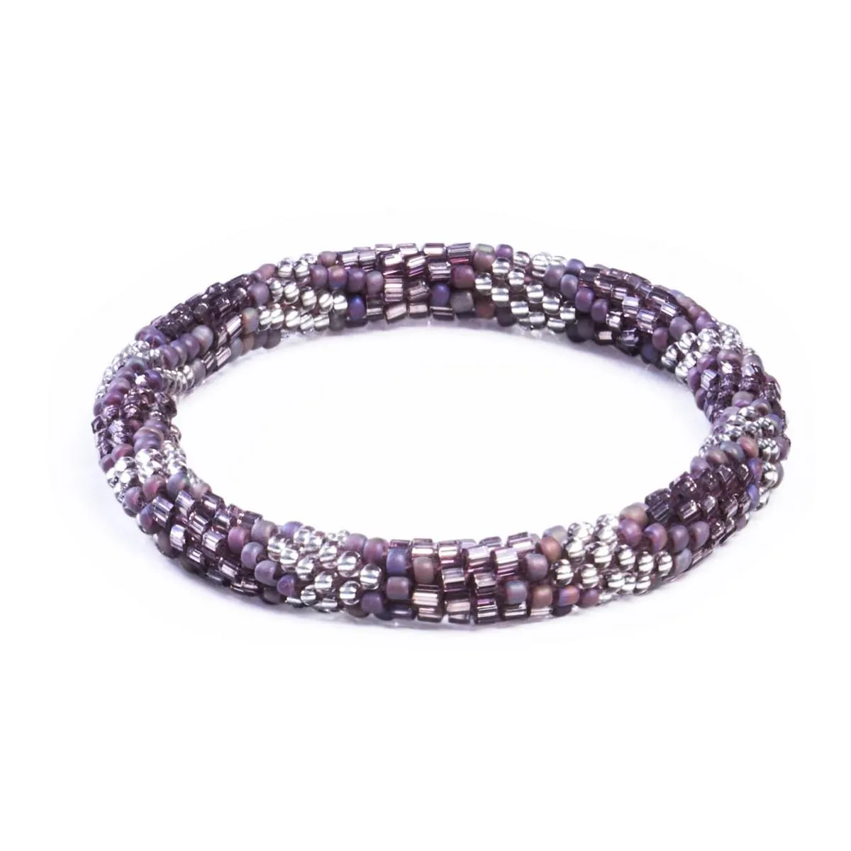 Amethyst Grove | Himalayan Glass Bead Bracelet