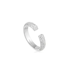 Ania Haie Silver Pave Adjustable Ring