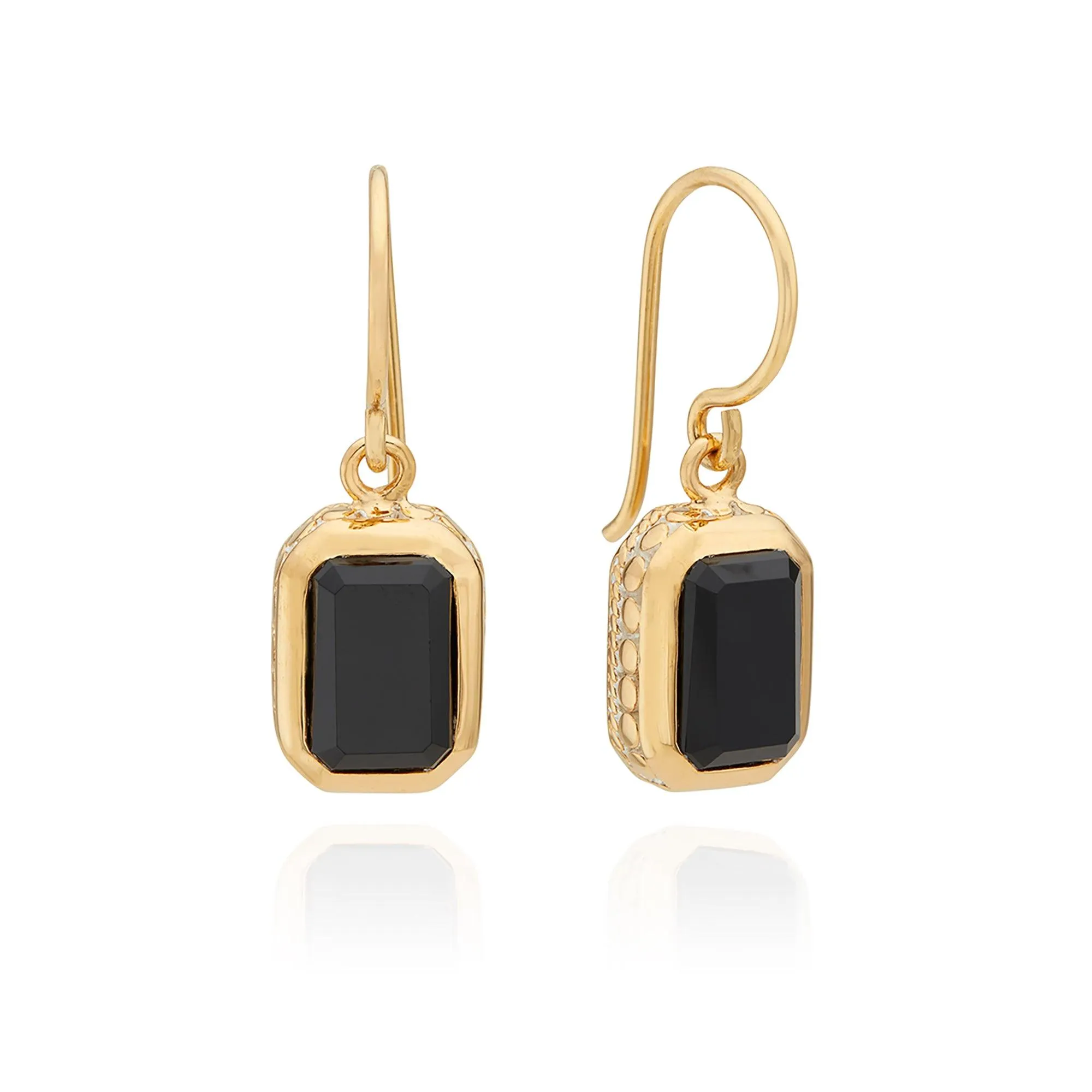 Anna Beck Rectangle Black Onyx Drop Earrings